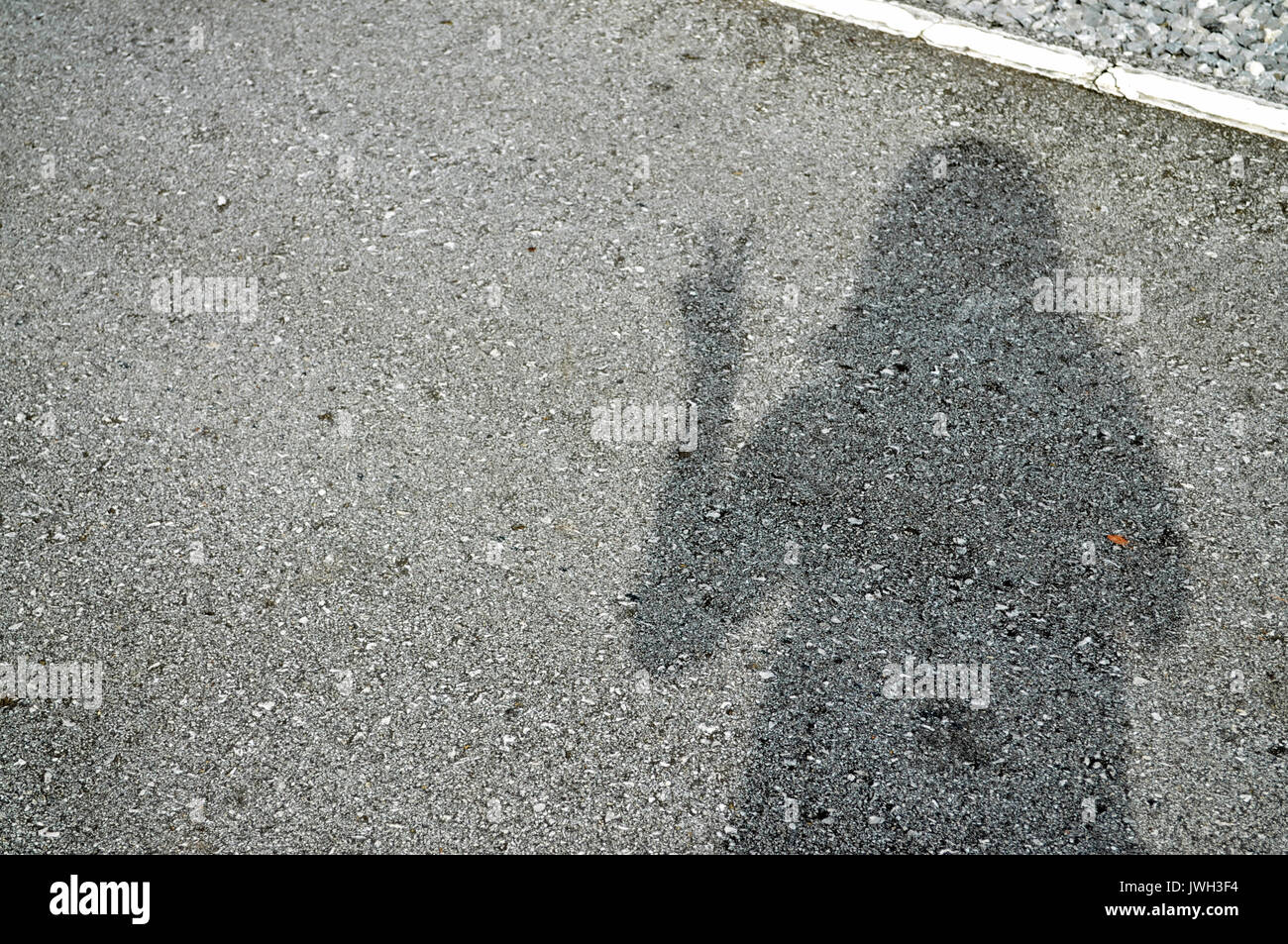 Un ombra è una zona dove la luce diretta proveniente da una sorgente di luce non può raggiungere a causa di ostruzione da parte di un oggetto. Foto Stock