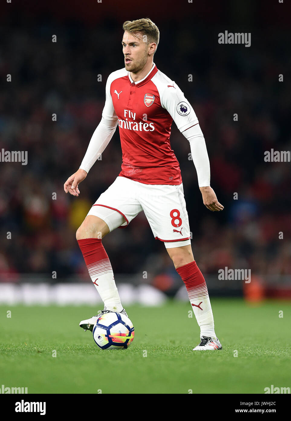 AARON RAMSEY DI ARSENAL ARSENAL V LEICESTER CITY Emirates Stadium Londra Inghilterra 11 Agosto 2017 Foto Stock