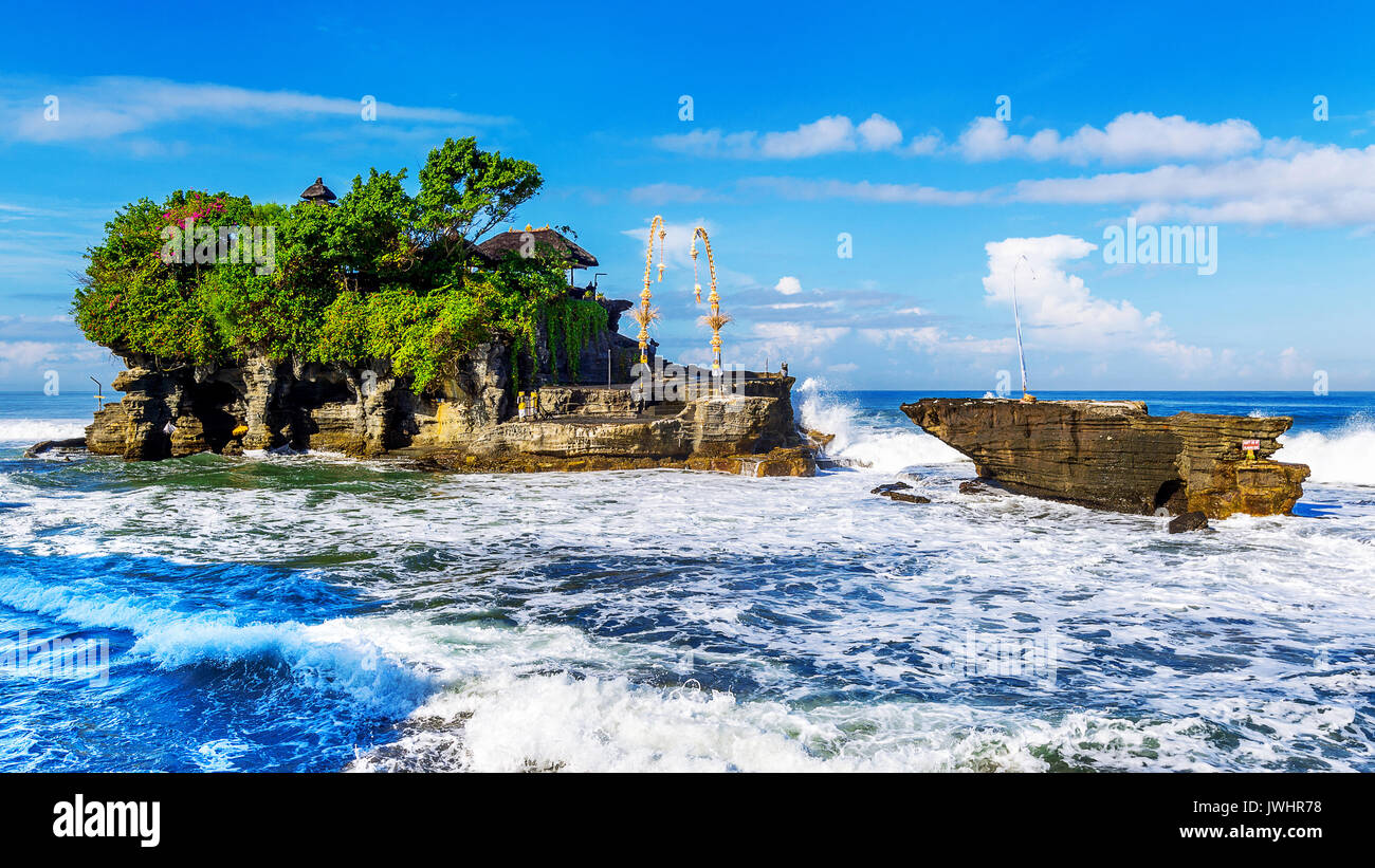 Dal Tempio Tanah Lot nell isola di Bali Indonesia. Foto Stock
