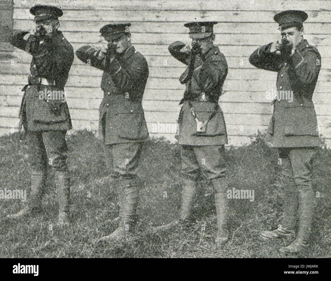 Plotone di esecuzione, officer training college, WW1 Foto Stock