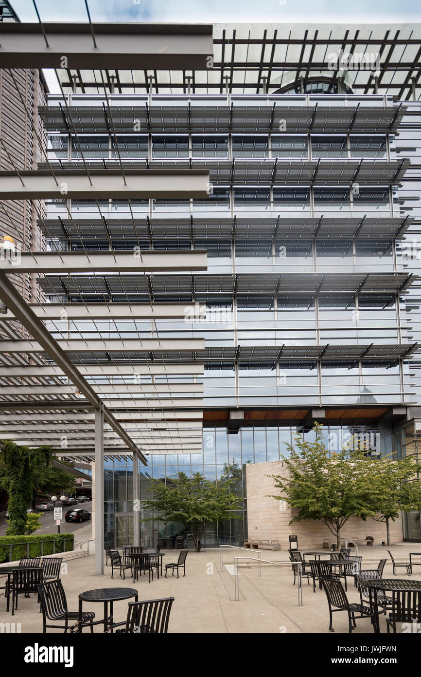 Seattle City Hall o edificio municipale, Seattle, nello Stato di Washington, USA Foto Stock