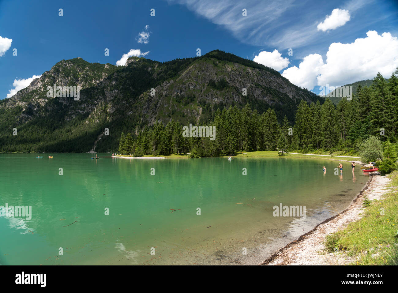 Der Heiterwanger vedere, Heiterwang, Tirol Österreich | Lago Heiterwang,Heiterwang, Tirolo, Austria Foto Stock