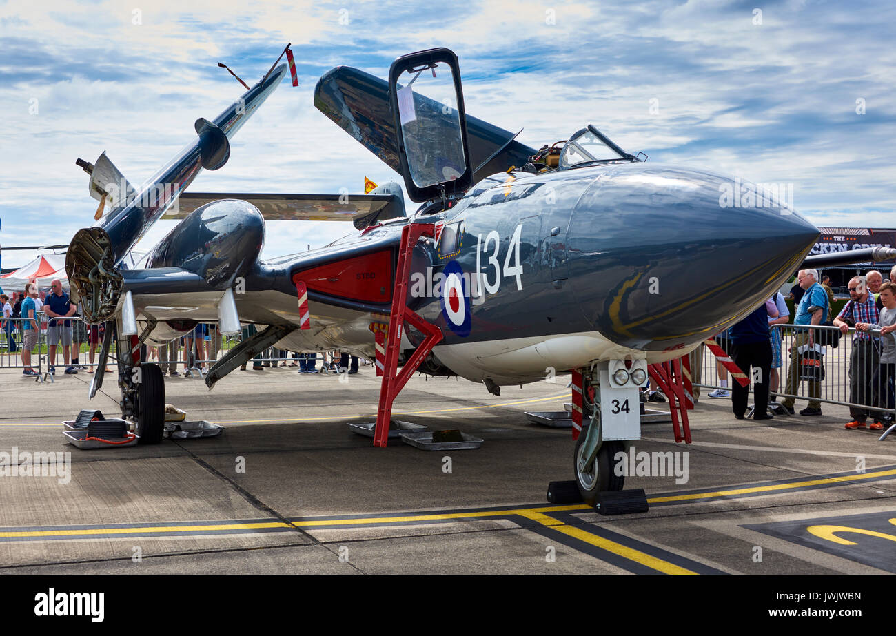 Sea Vixen in mostra statica al RNAS Yeovilton aria giorno 2017 Foto Stock