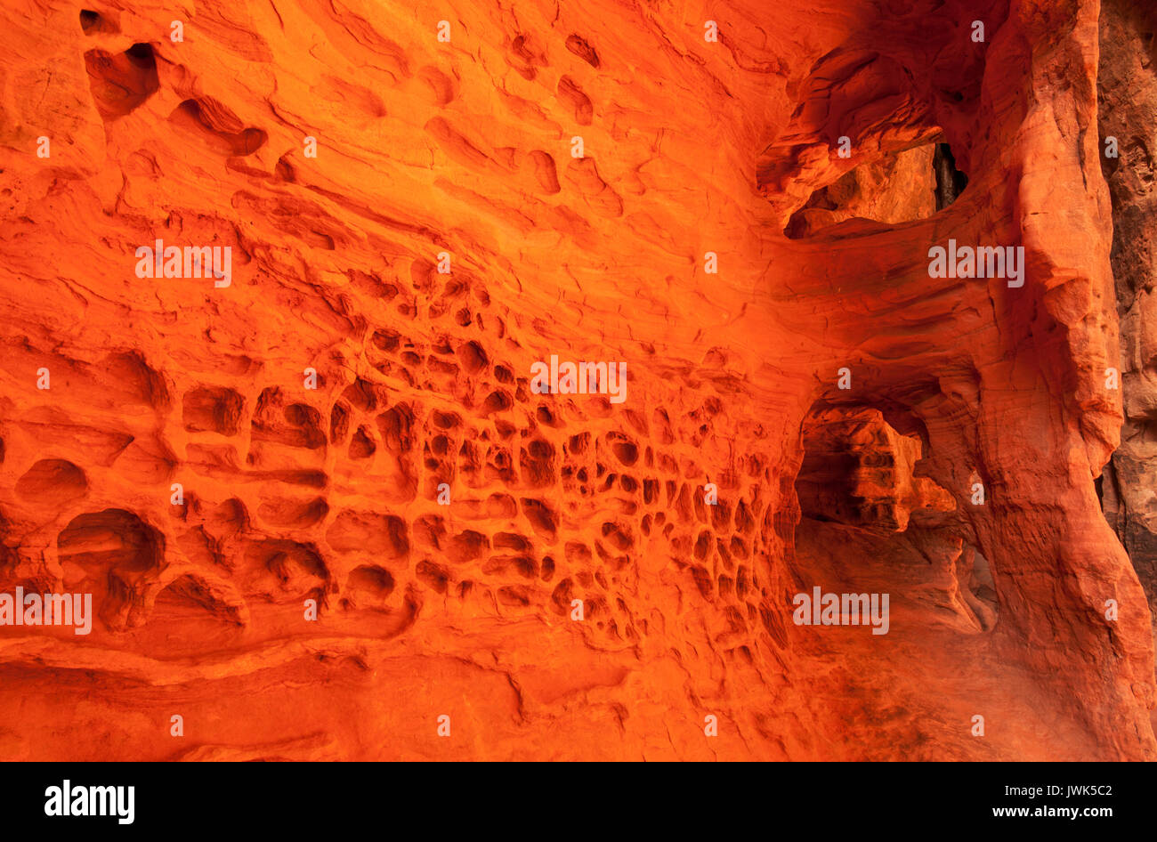 Slot Canyon, Snow Canyon State Park, San Giorgio, Utah, Arenaria di erosione. Foto Stock