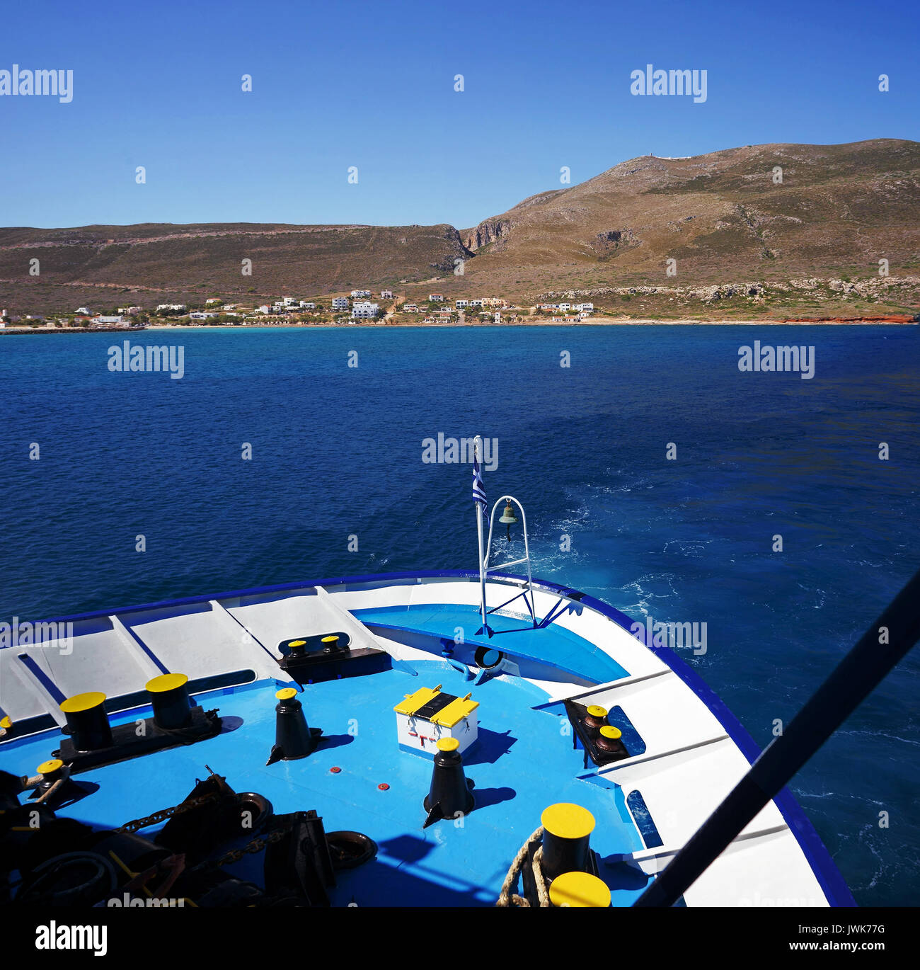 Avvicinando l'isola Foto Stock