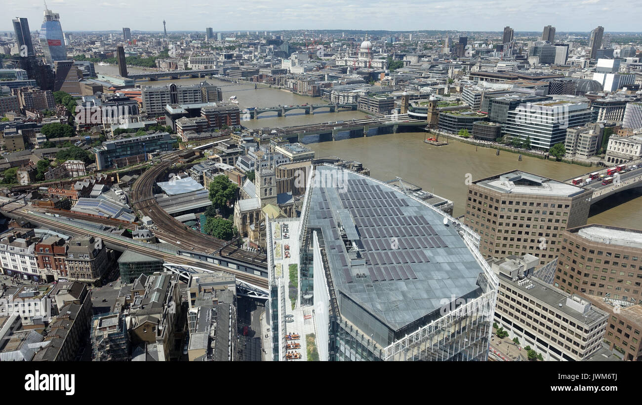 Vista dalla Shard, London REGNO UNITO Foto Stock