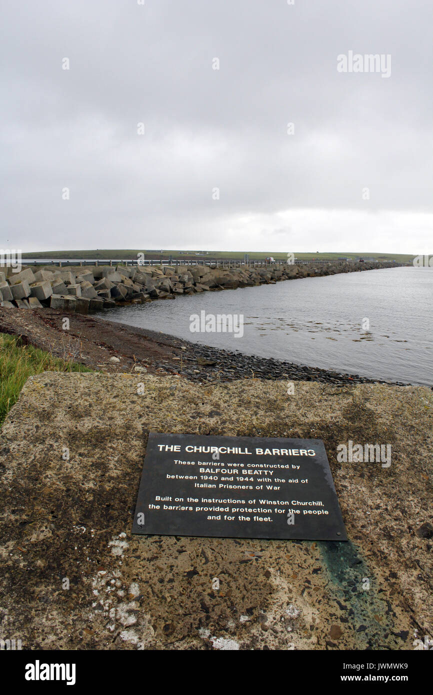 Churchill ostacoli alle isole Orcadi Scozia Scotland Foto Stock