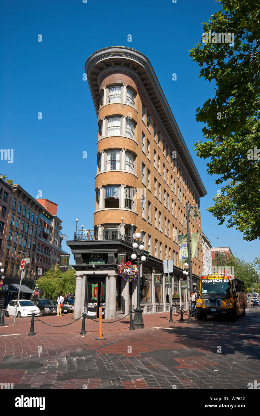 Flatiron Building (costruita nel 1908-1909 da Parr e pagamento degli architetti) nel quartiere Gastown, Vancouver, British Columbia, Canada Foto Stock