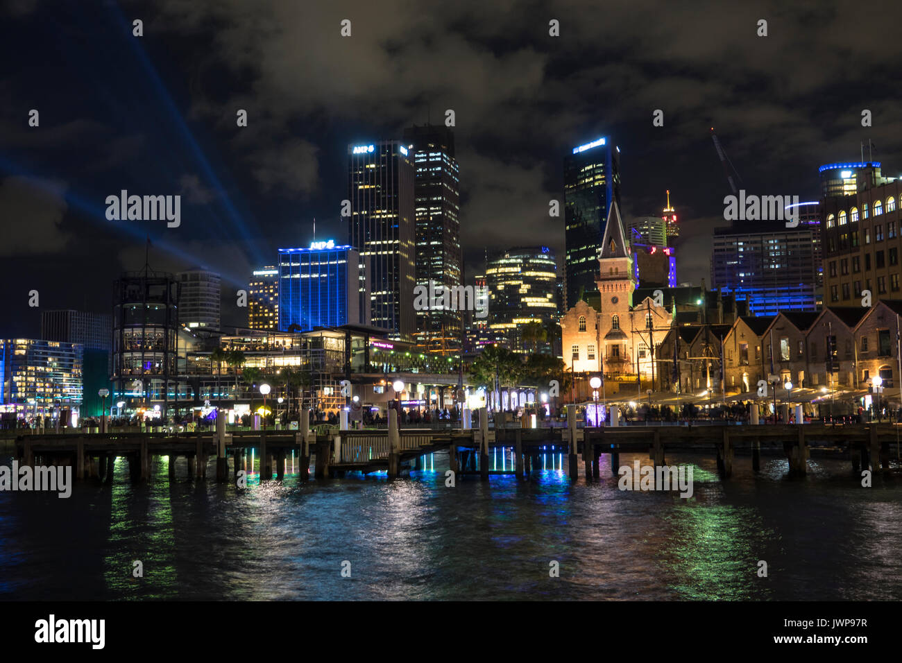 2017 Vivid Sydney impianti luce intorno al Circular Quay di Sydney Foto Stock