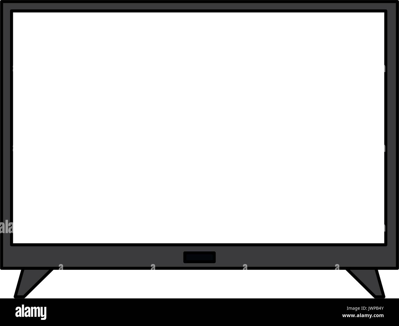 Tv a schermo piatto immagine dell'icona Immagine e Vettoriale - Alamy