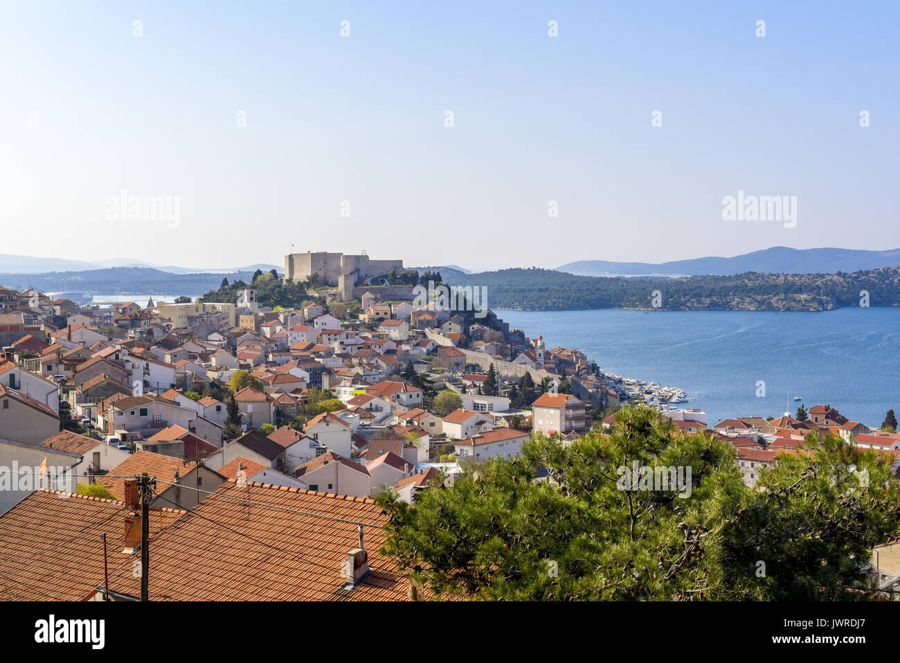 Patrimonio Mondiale UNESCO di Sibenik, Croazia Foto Stock