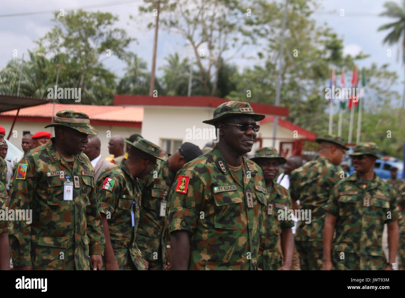 Esercito nigeriano operazione nel Delta del Niger Foto Stock