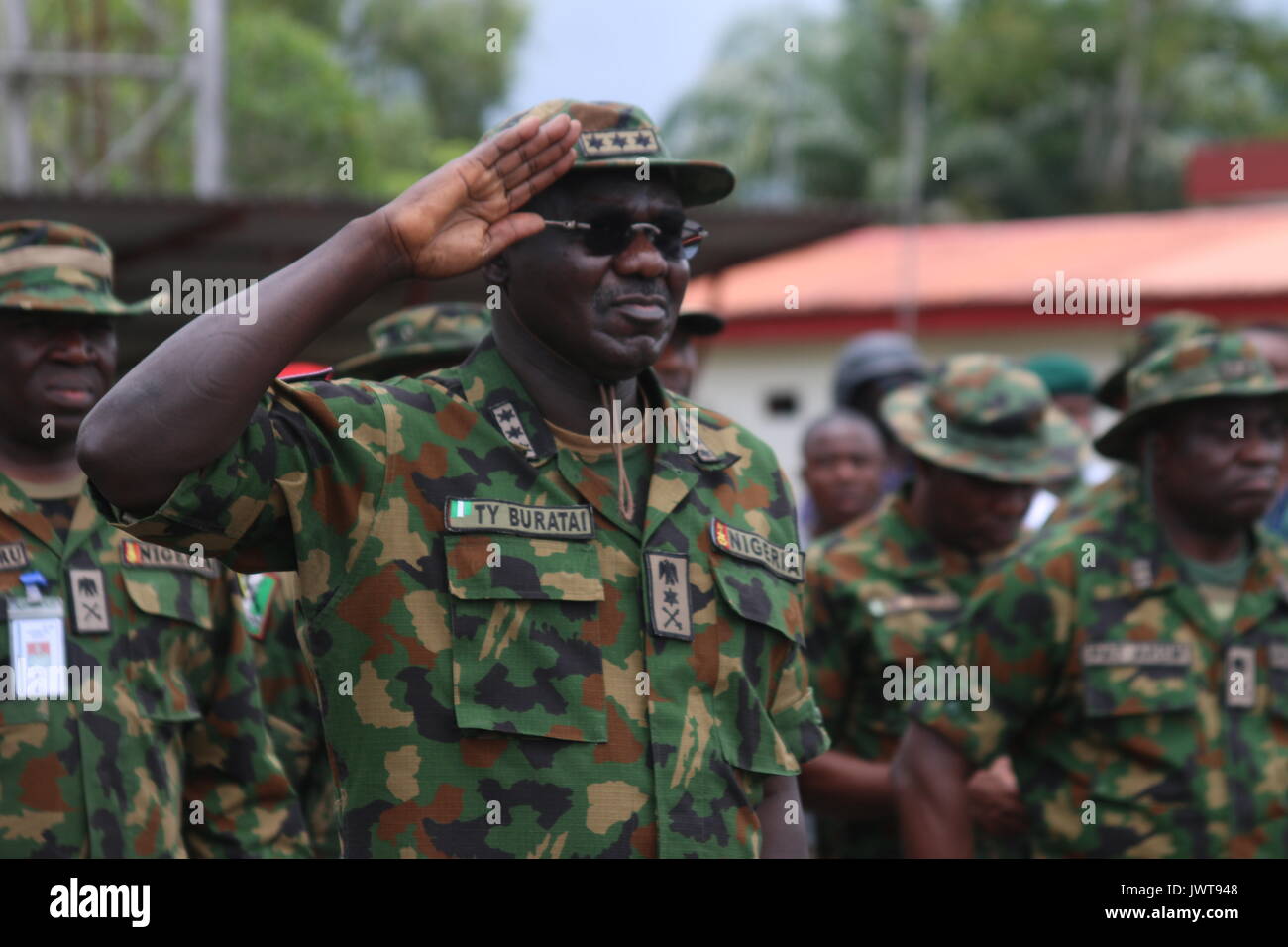 Esercito nigeriano operazione nel Delta del Niger Foto Stock