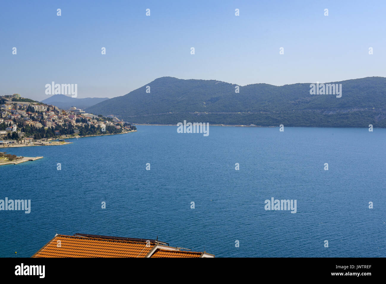 Neum, Adriatico solo città costiera di Bosnia Erzegovina Foto Stock