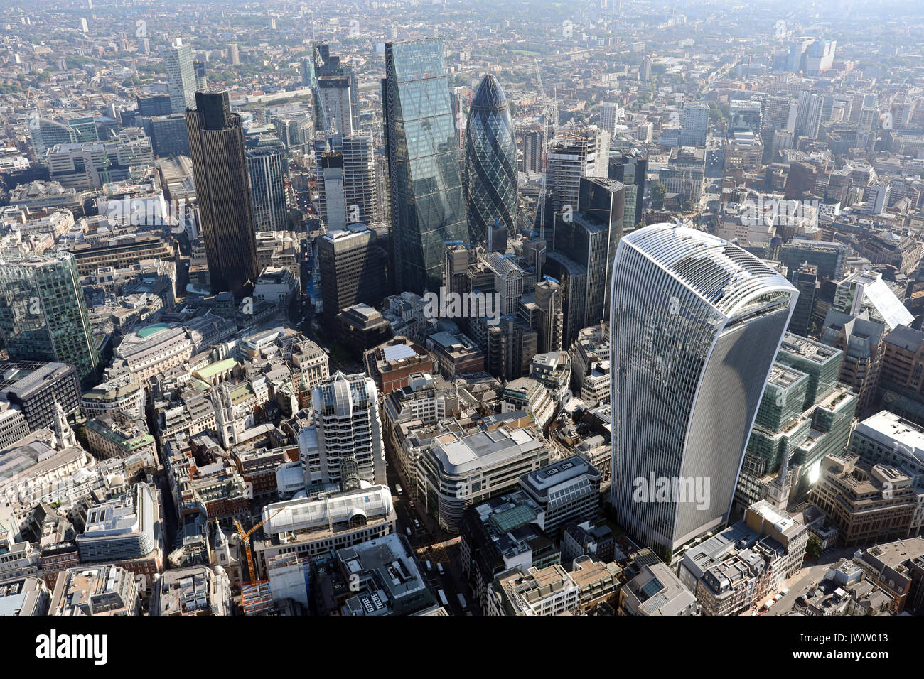 Vista aerea della città di Londra Foto Stock