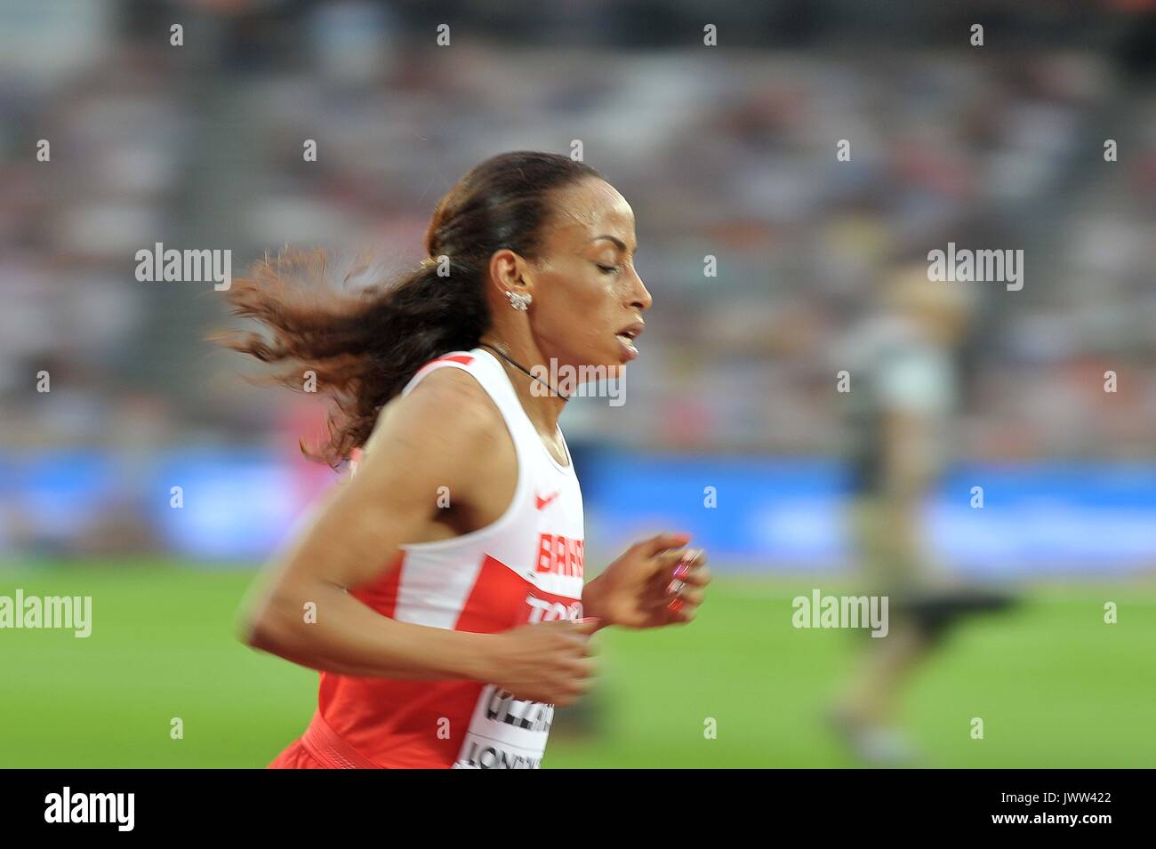 Londra, Regno Unito. 13 Ago, 2017. Kalkidan GEZAHEGNE (BRN) in womens 5000m finale. IAAF mondiale di atletica. London Olympic Stadium. Queen Elizabeth Olympic Park. Stratford. Londra. Regno Unito. 13/08/2017. Credito: Sport In immagini/Alamy Live News Foto Stock