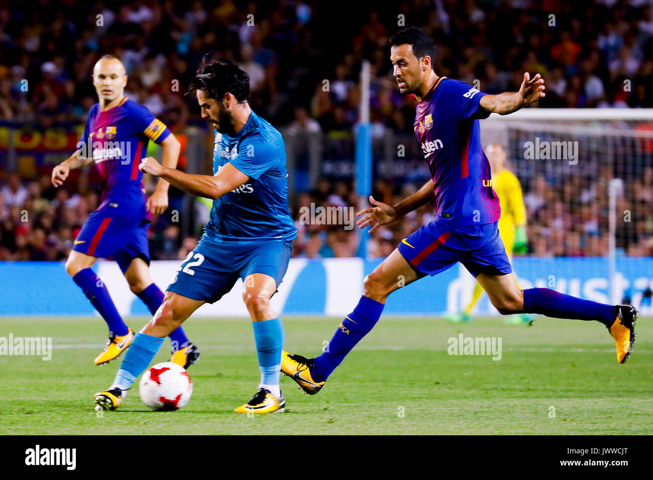 A Non matchCamp Stadium, Barcelona, Spagna. 13 Agosto, 2017. della prima gamba della Super Coppa di Spagna a stadio Camp Nou, Barcellona, Spagna. Credito: G. Loinaz. Credito: G. Loinaz/Alamy Live News Foto Stock