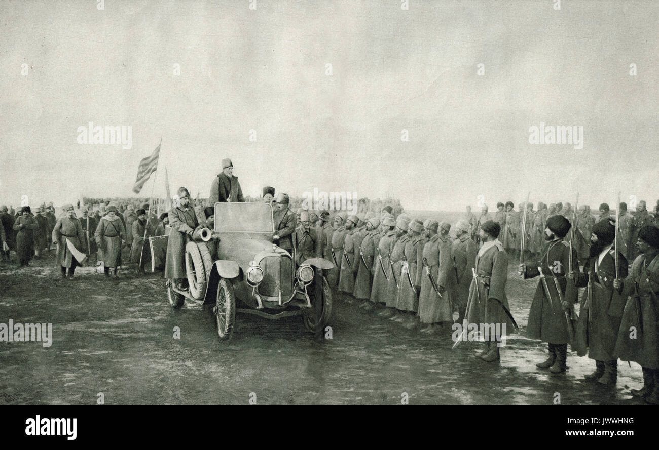 Il duca Nicholas Revisione della classifica dopo la caduta di Erzurum, 1916 WW1 Foto Stock