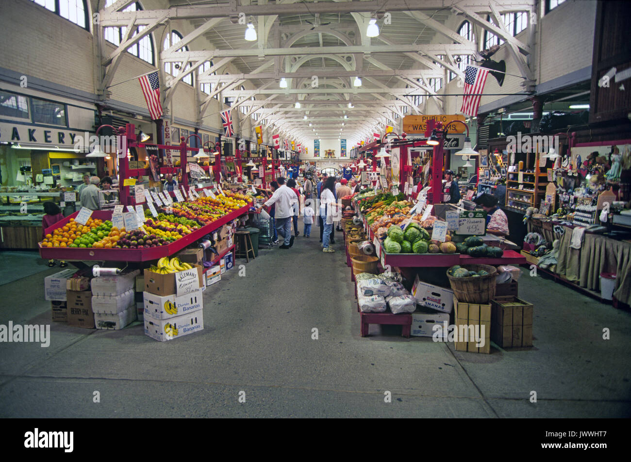 La città internazionale mercato, nel centro cittadino di San Giovanni, New Brunswick, Canada. Foto Stock