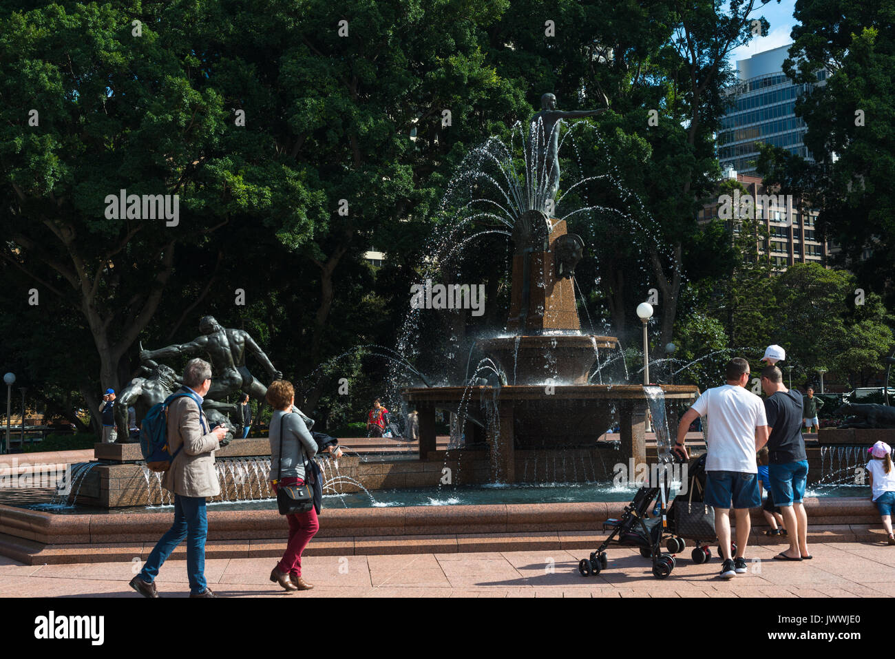 Australia, NSW, Sydney, l'Archibald fontana commemorativa in Hyde Park. Foto Stock