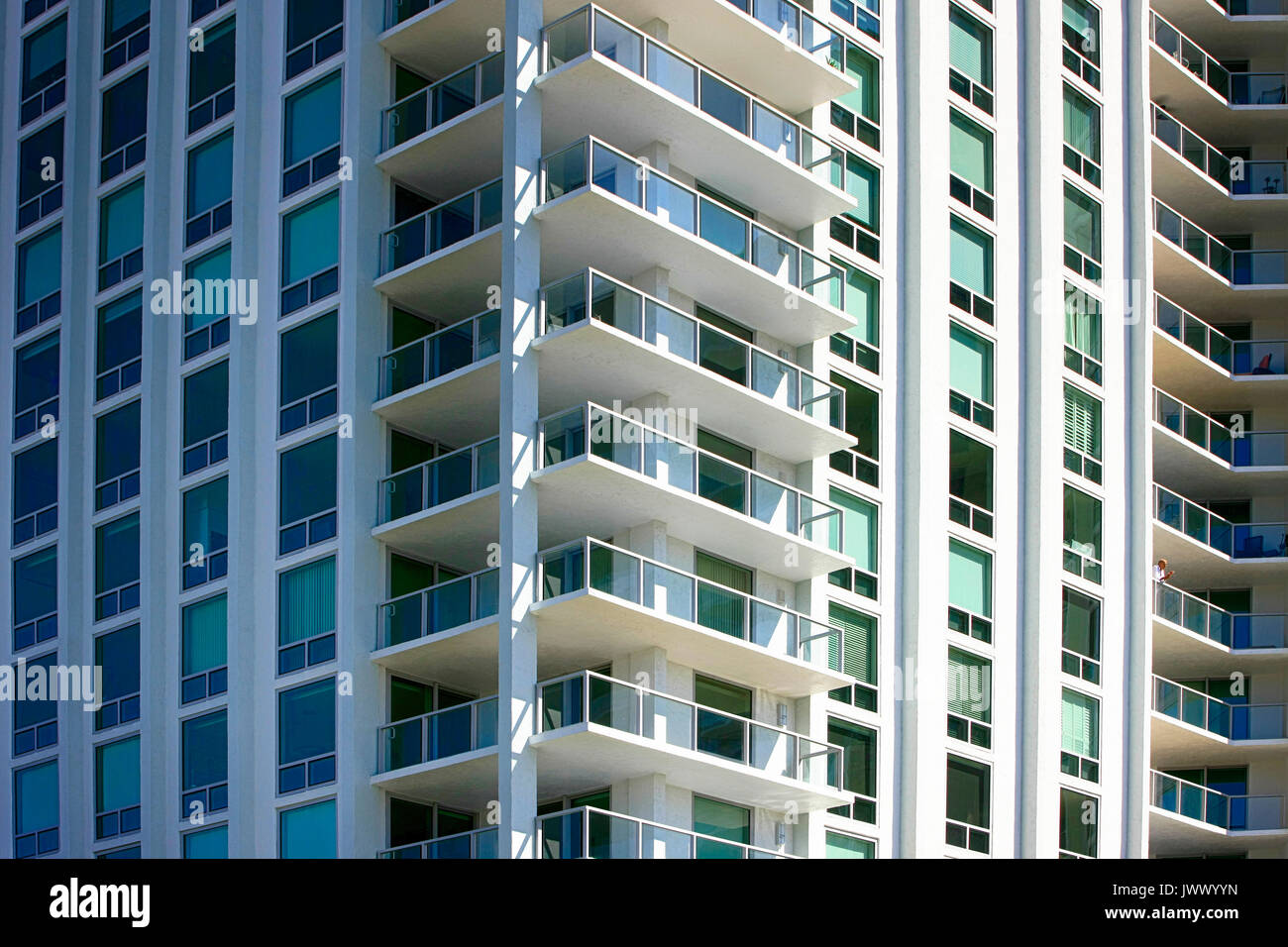 Close up 1311 Main St Appartamenti sul lungomare di Sarasota FL, Stati Uniti d'America Foto Stock