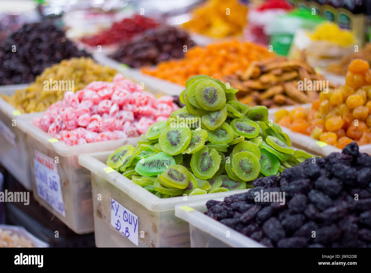 Frutta secca variazione closeup Foto Stock