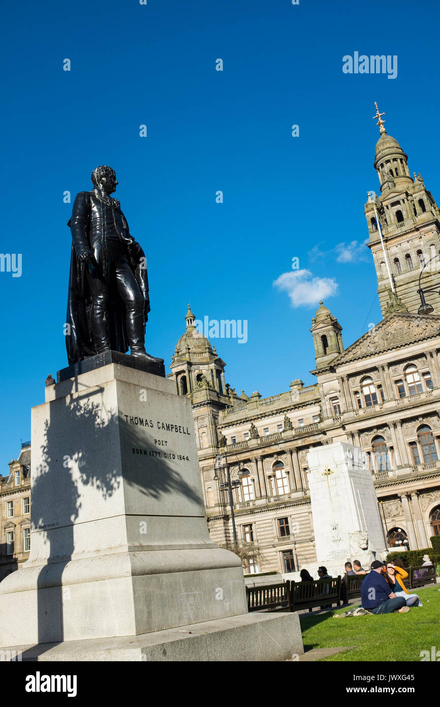 George Square a Glasgow Foto Stock