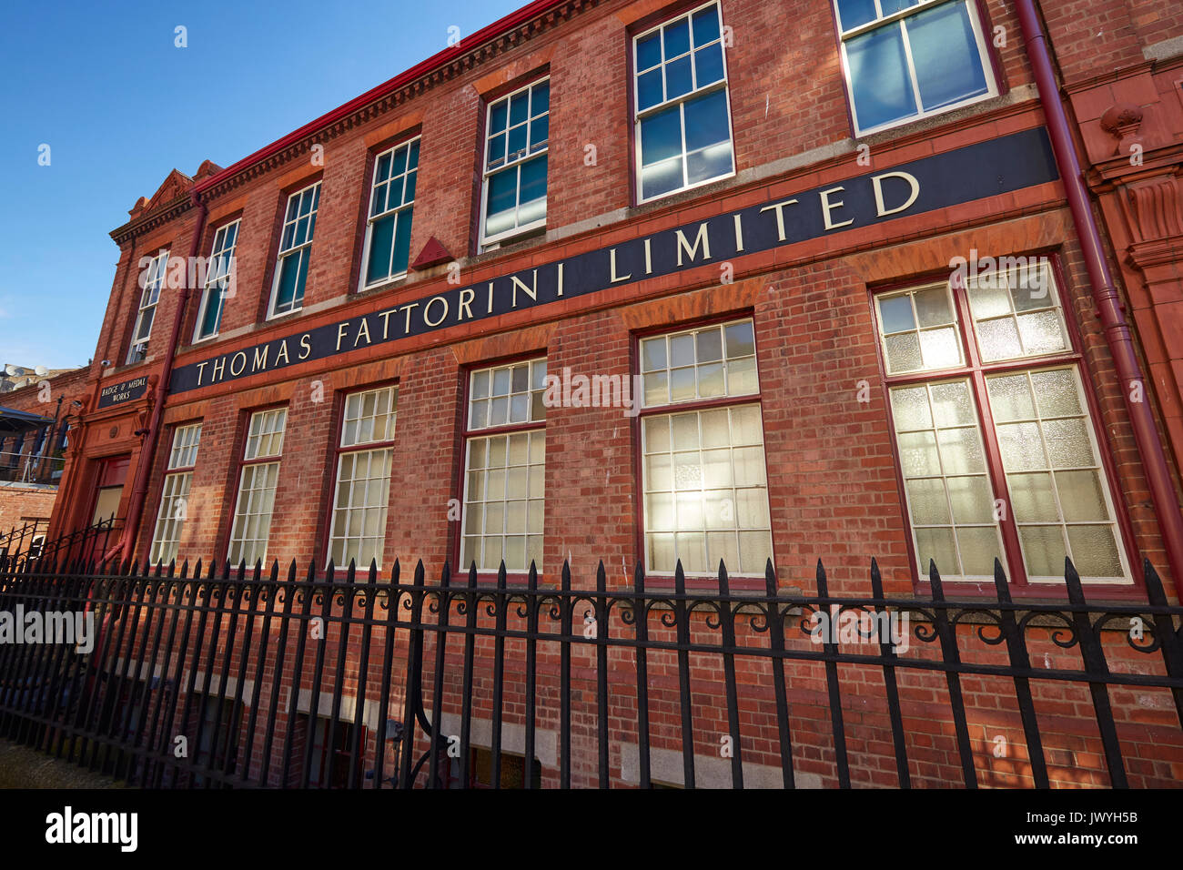 Thomas Fattorini Fredrick St Hockley Birmingham West Midlands England Regno Unito Foto Stock