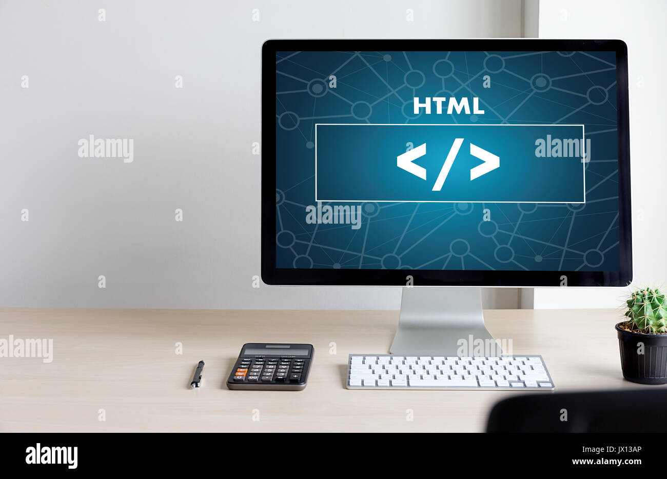 PHP sviluppatore HTML Codice Web design lavoro programmatore in un software di programmazione per lo sviluppo del cyberspazio di codifica Foto Stock