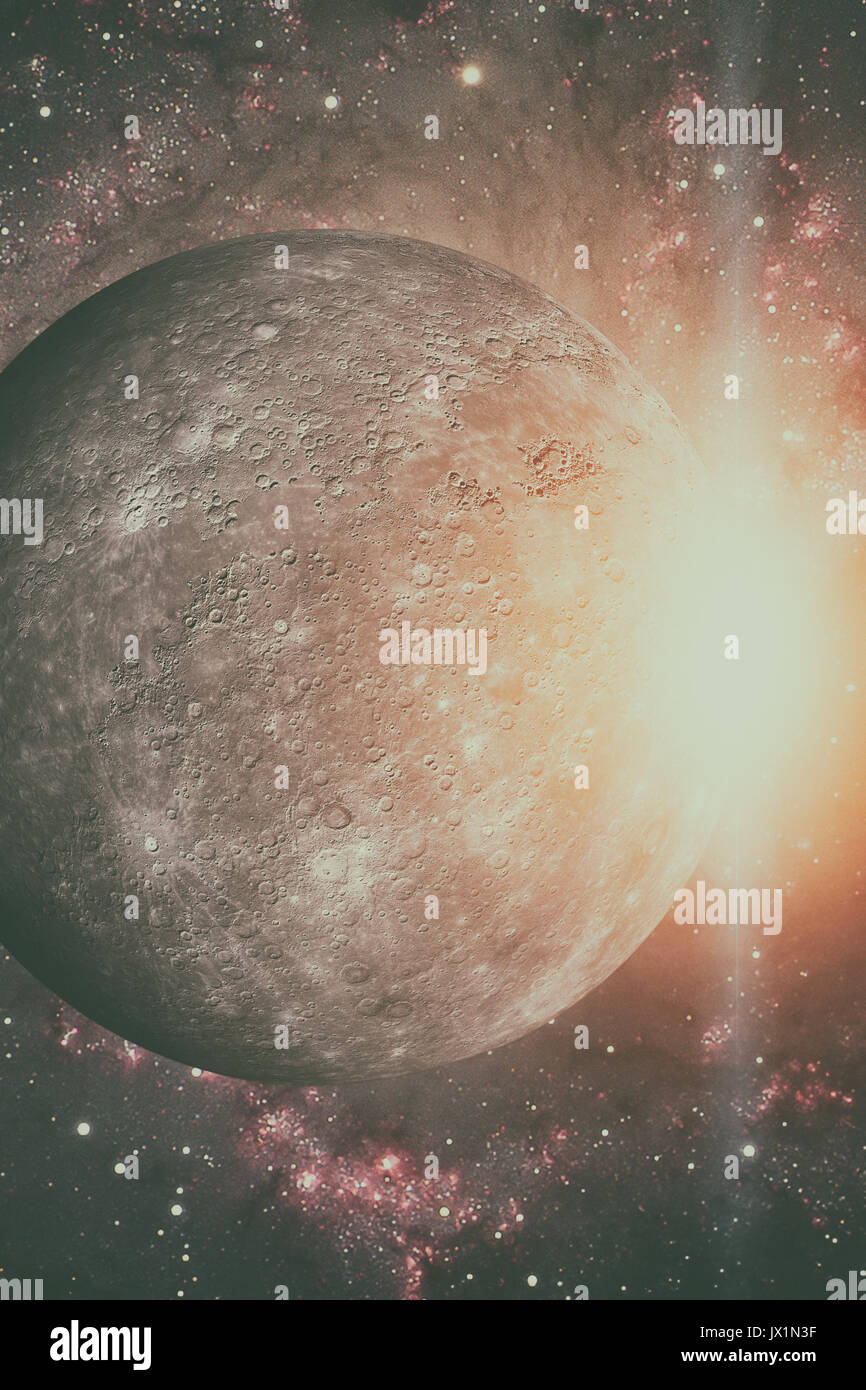 Il sistema solare Mercurio. Esso è il più piccolo del sistema solare Foto stock Alamy Il sistema solare Mercurio. Esso è il più piccolo del sistema solare Foto stock Alamy