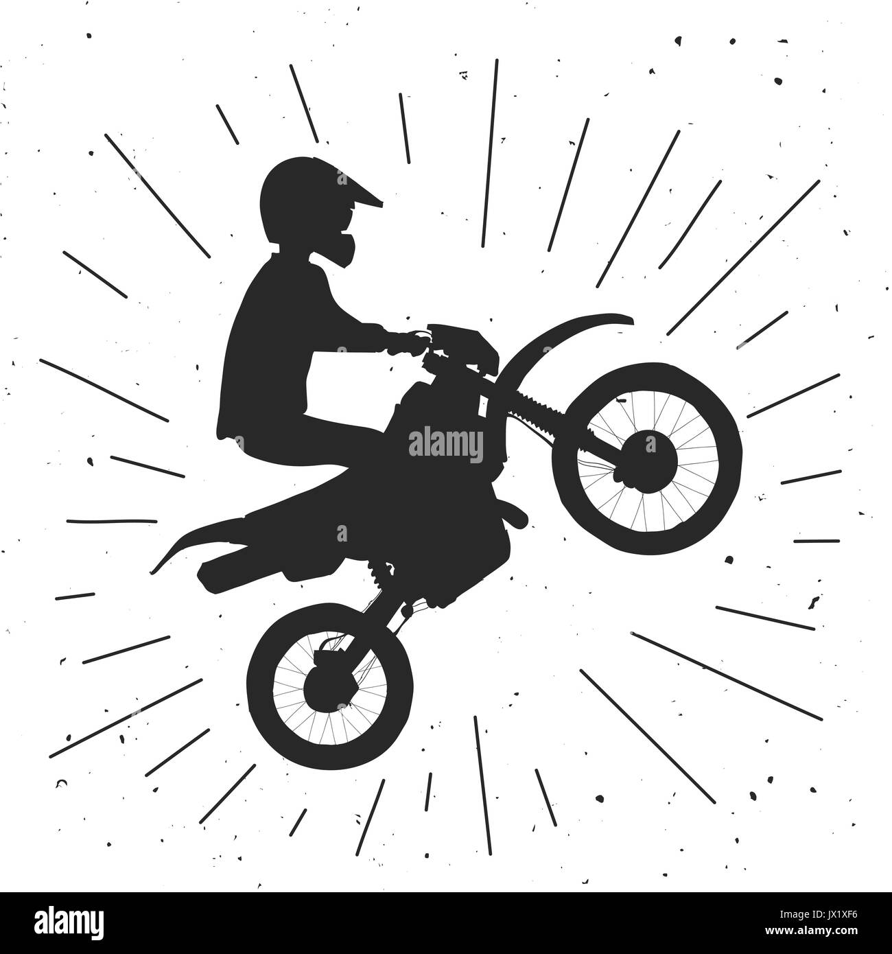 Moto Enduro disegnati a mano illustrazione. Illustrazione Vettoriale