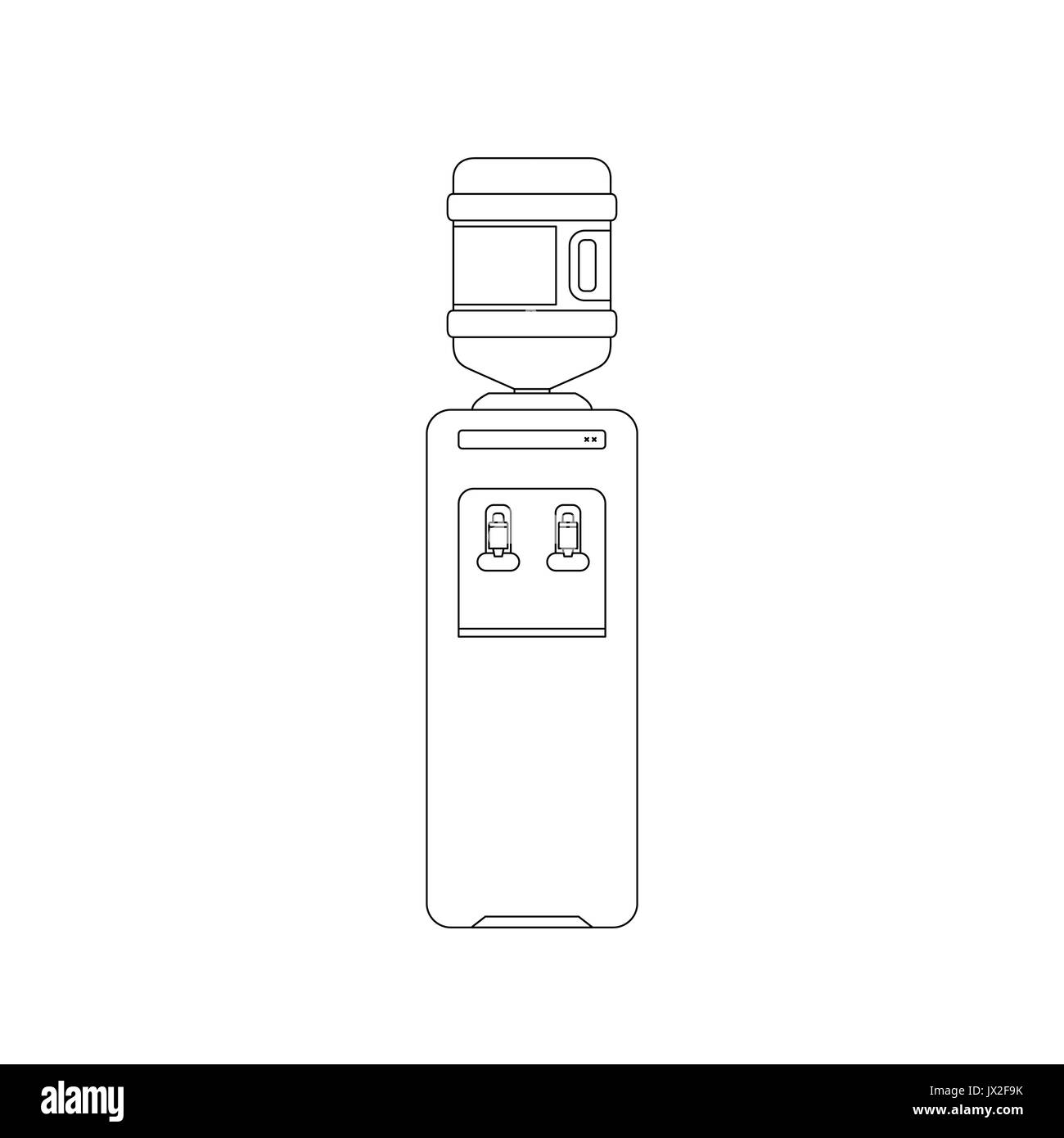 Scambiatore di calore acqua icona linea Illustrazione Vettoriale