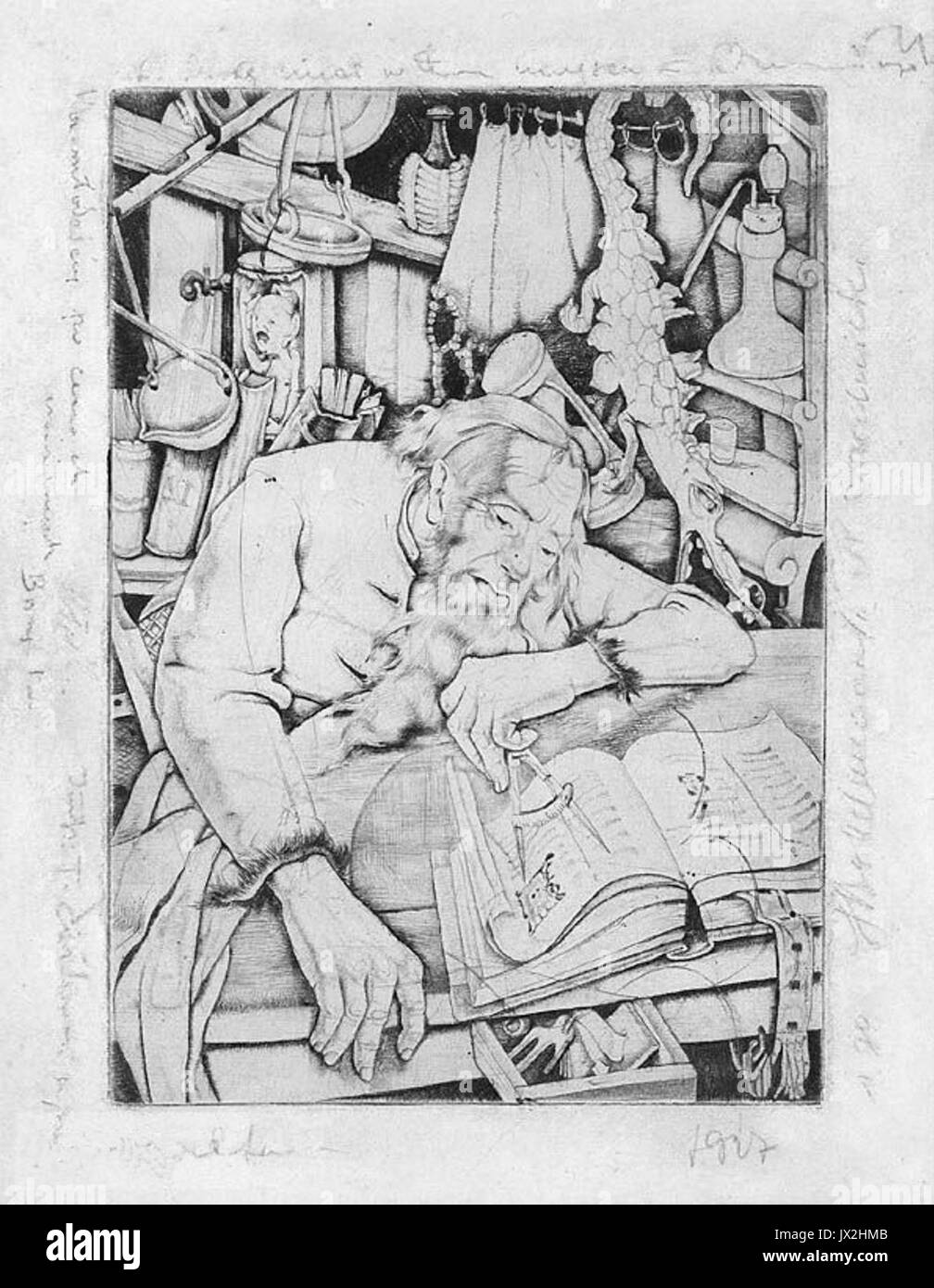 Jan Gotard Alchemik 1927 Foto Stock