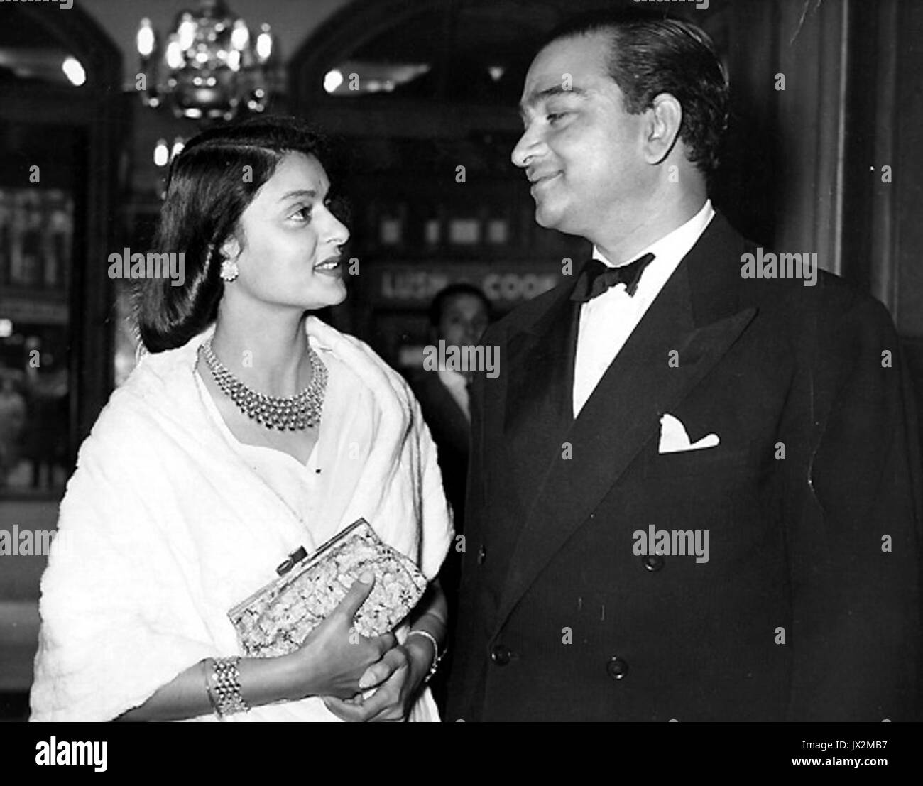 L'uomo Singh II e Gayatri Devi Foto Stock