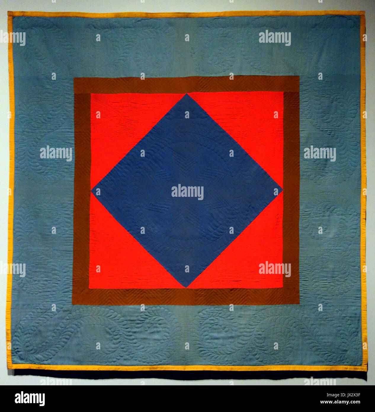 Diamante incorniciati in un quadrato, Amish, Lancaster County, Pennsylvania, c 1890 Museo delle Belle Arti di Boston DSC02691 Foto Stock