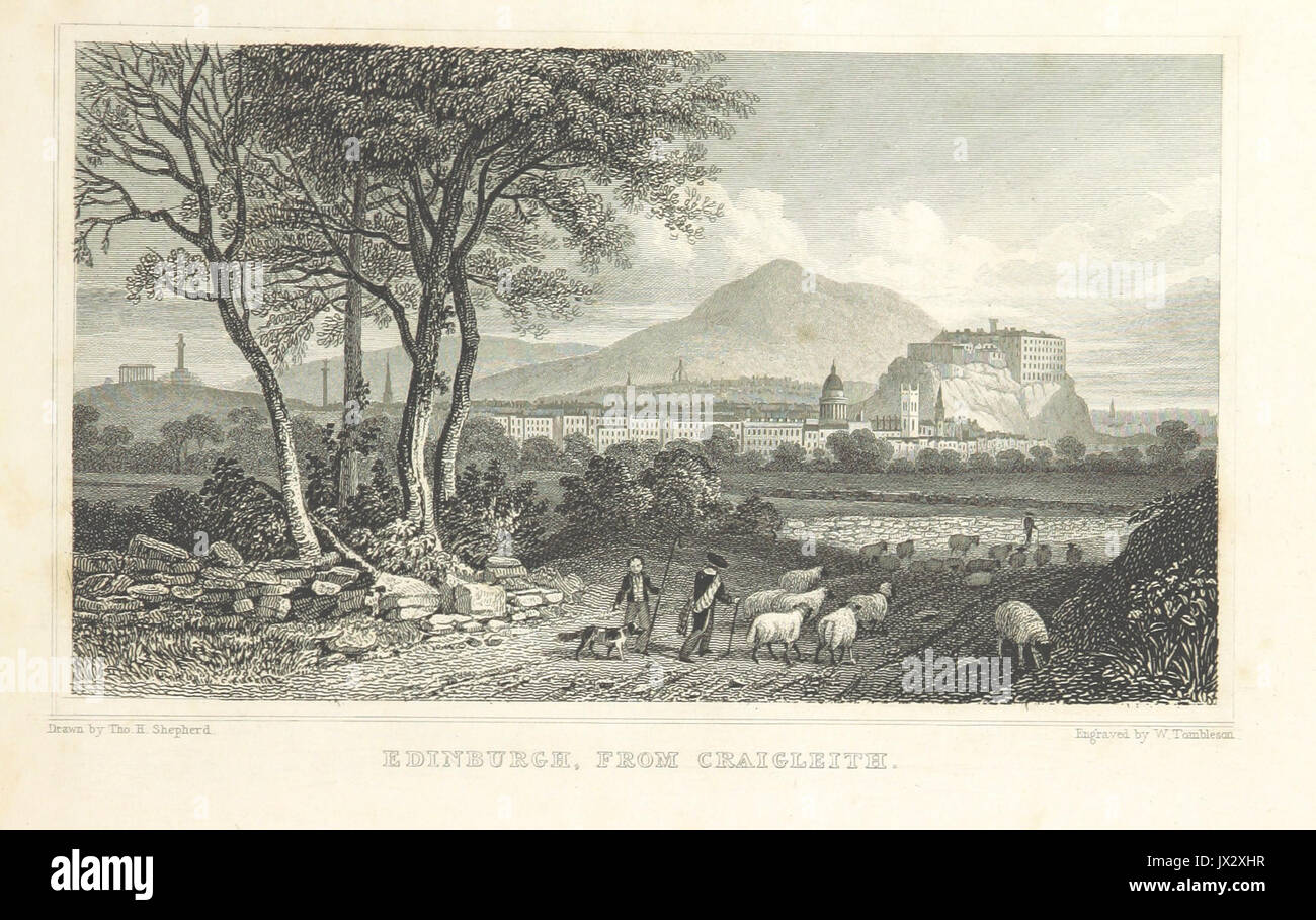 MA(1829) p 055 Edimburgo, dal Craigleith Thomas Hosmer Pastore Foto Stock