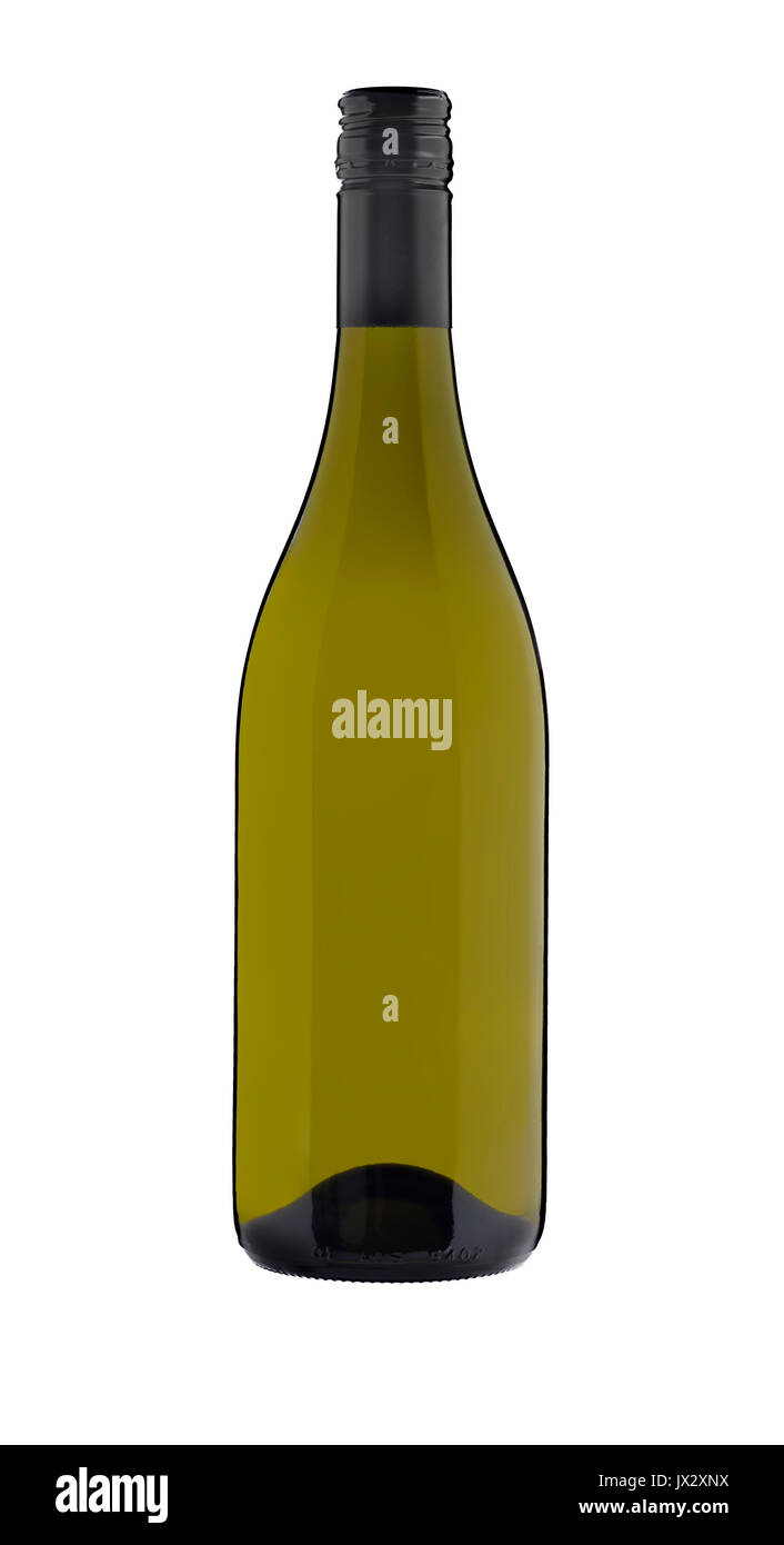 Cancella prodotto tagliato shot mock up di Borgogna verde bottiglia di vino Foto Stock