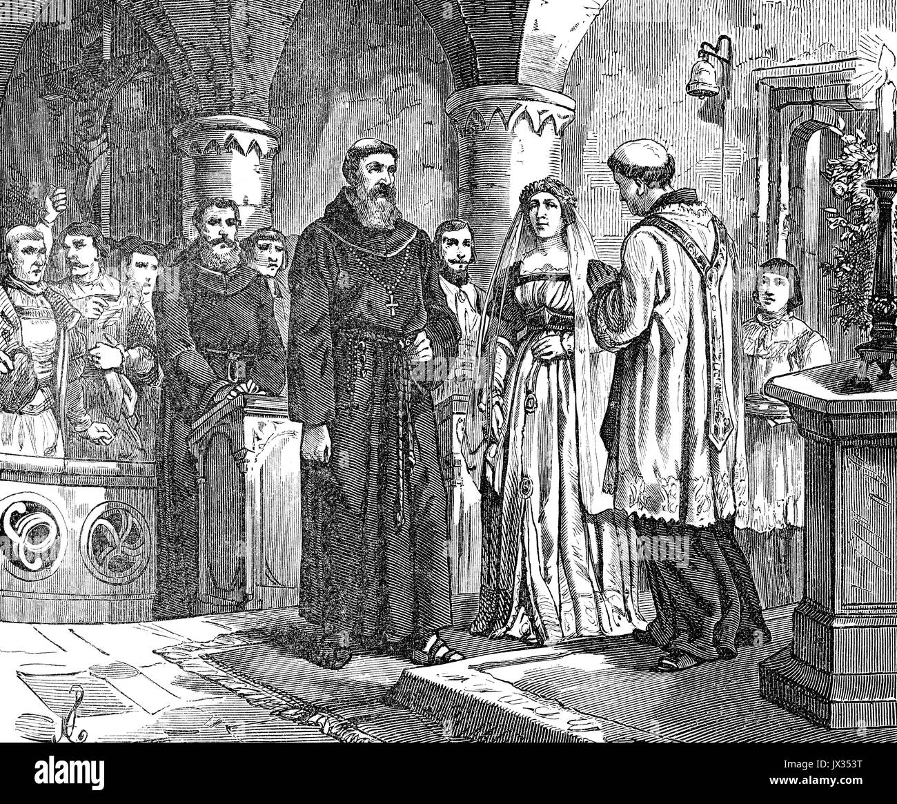 Il matrimonio di Bernardino Ochino, 1487-1564, un italiano di teologo e riformatore Foto Stock