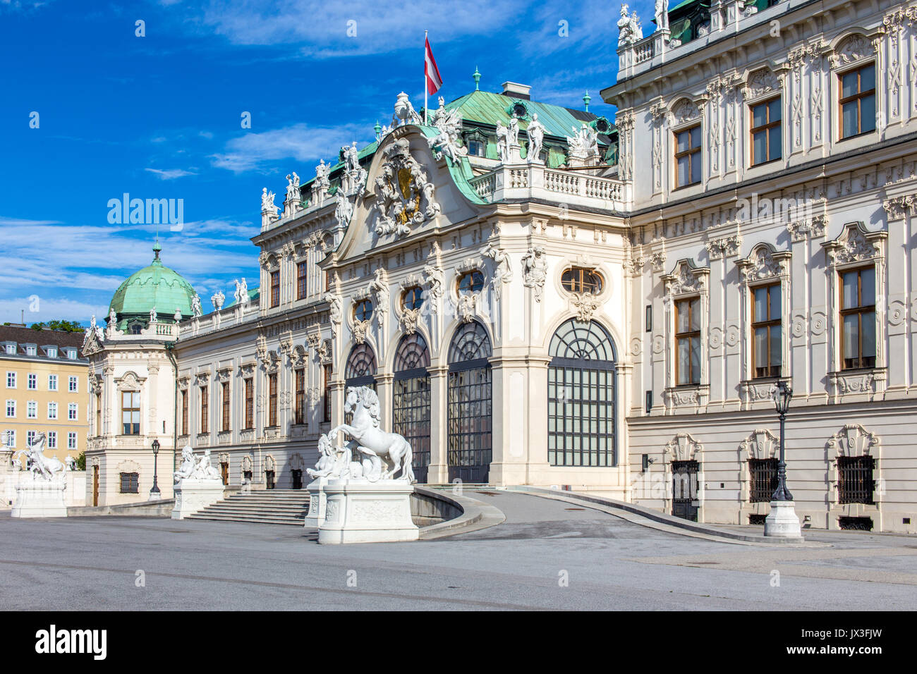 Barocco superiore il palazzo del Belvedere di Vienna, residenza estiva, Austria Foto Stock