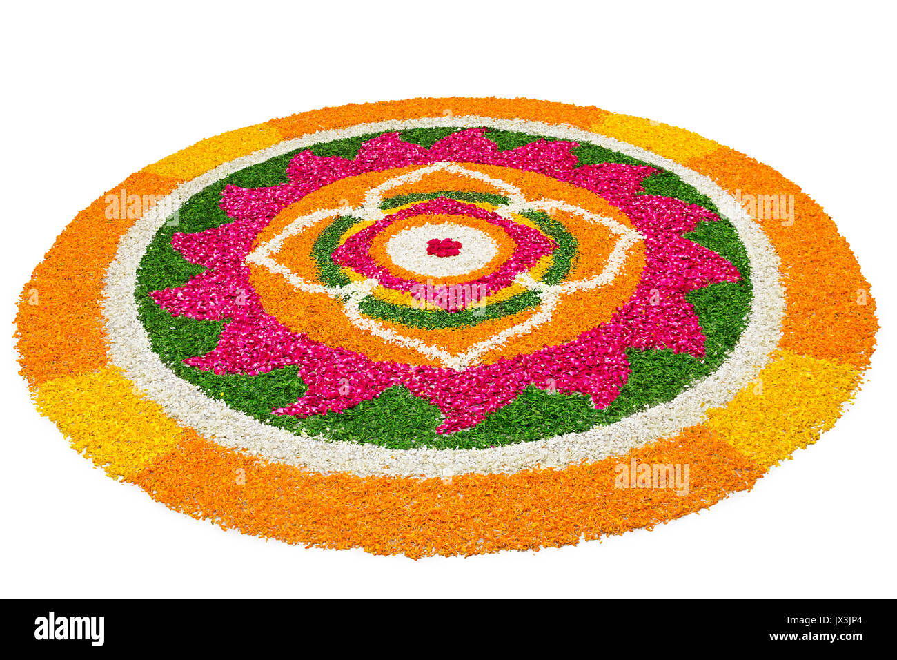 Diwali rangoli patterns fiore s petali rangoli design concept Foto Stock