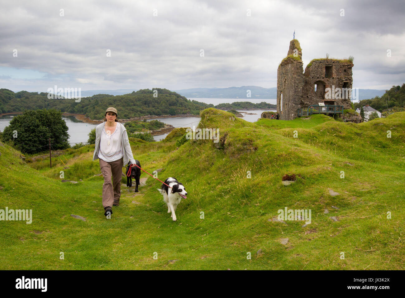 Tarbert castle argyle, SCOZIA Foto Stock