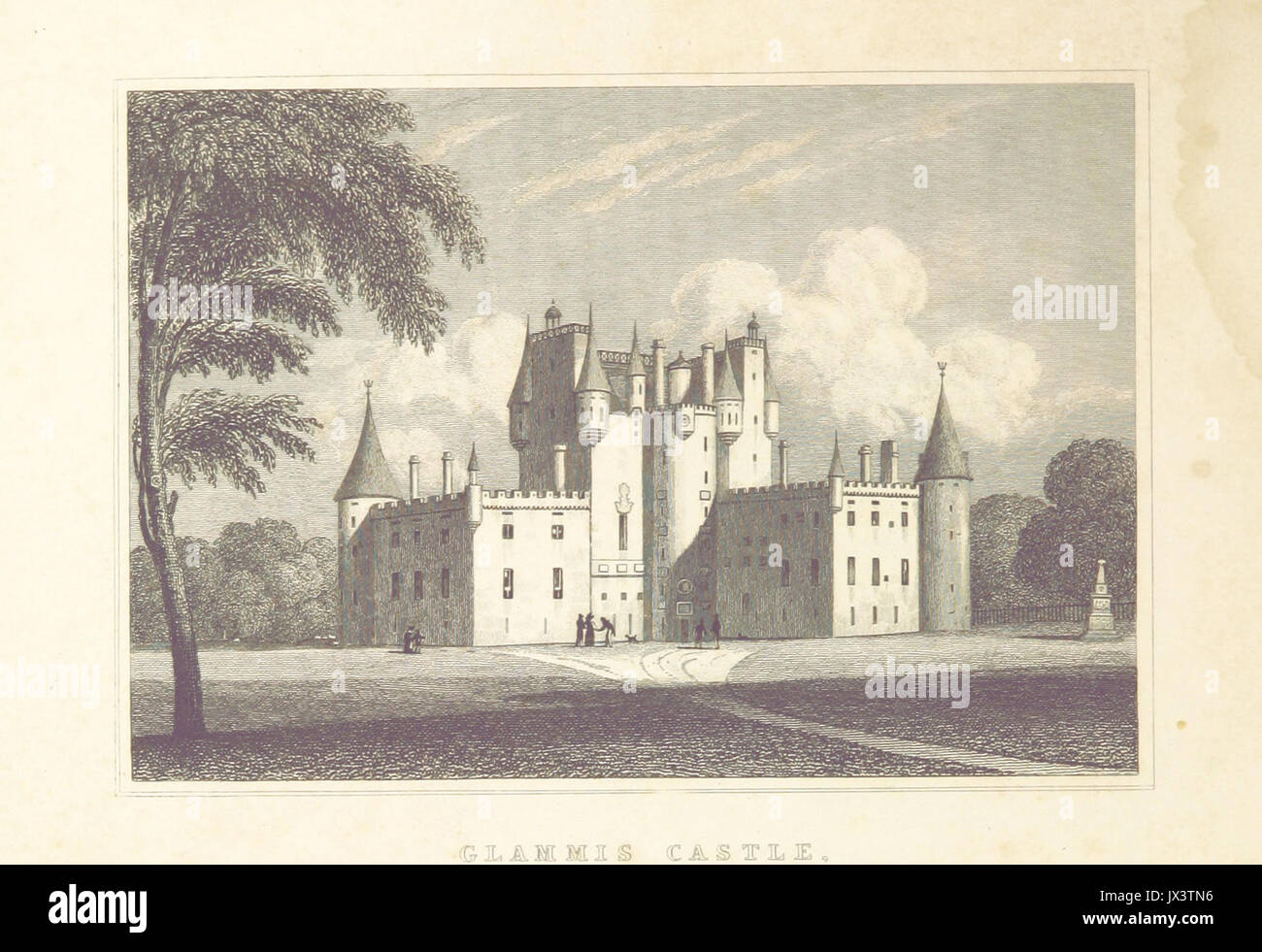 MA(1829) p 364 Glamis Castle John Preston Neale Foto Stock