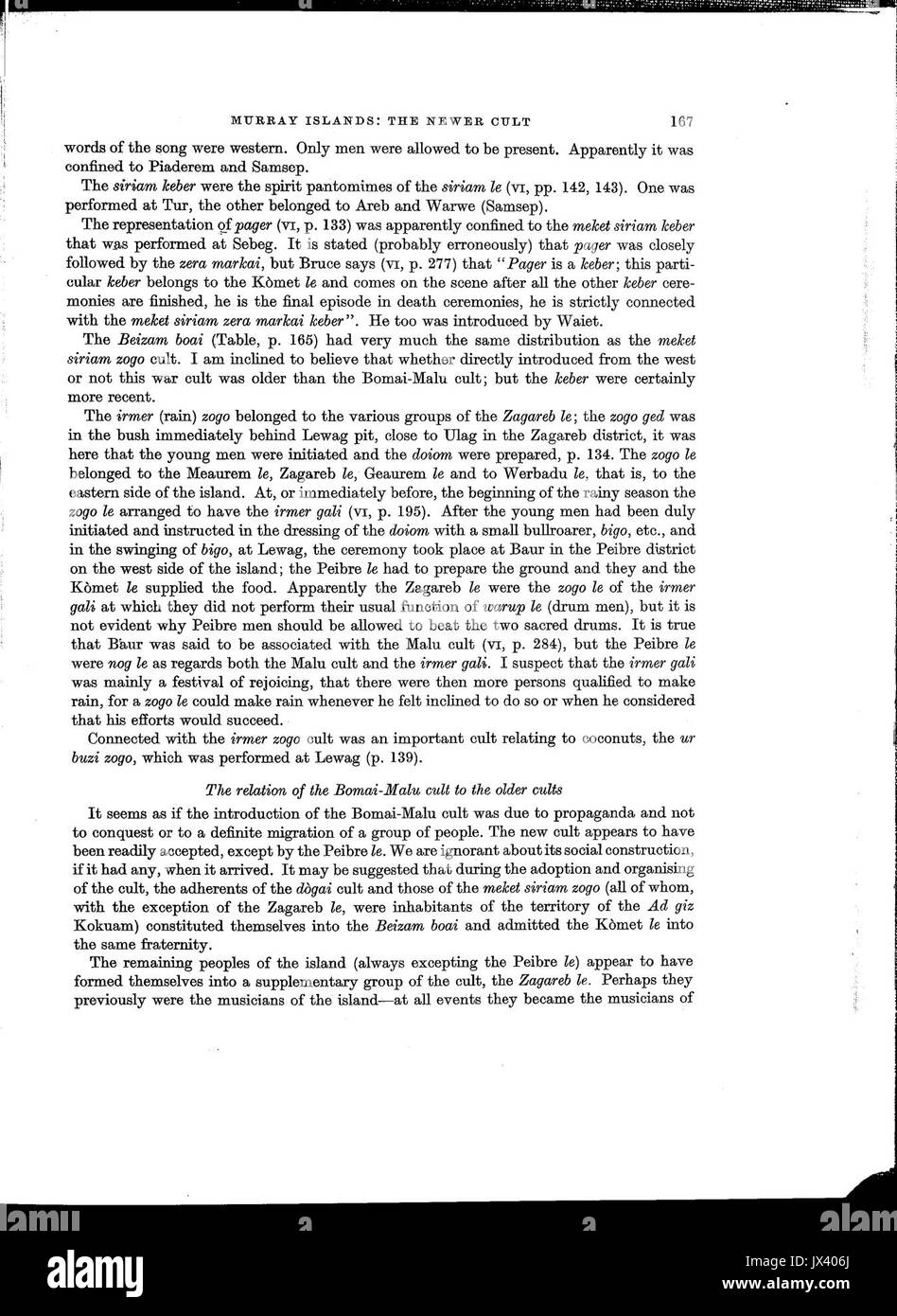 Haddon Relazioni della Cambridge spedizione antropologica di Torres Straits Vol 1 il generale etnografia ttu stc001 000031 Seite 187 Bild 0001 Foto Stock