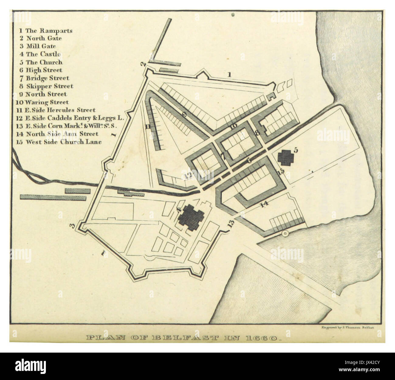 BENN(1823) p076 Piano di Belfast nel 1660 Foto Stock