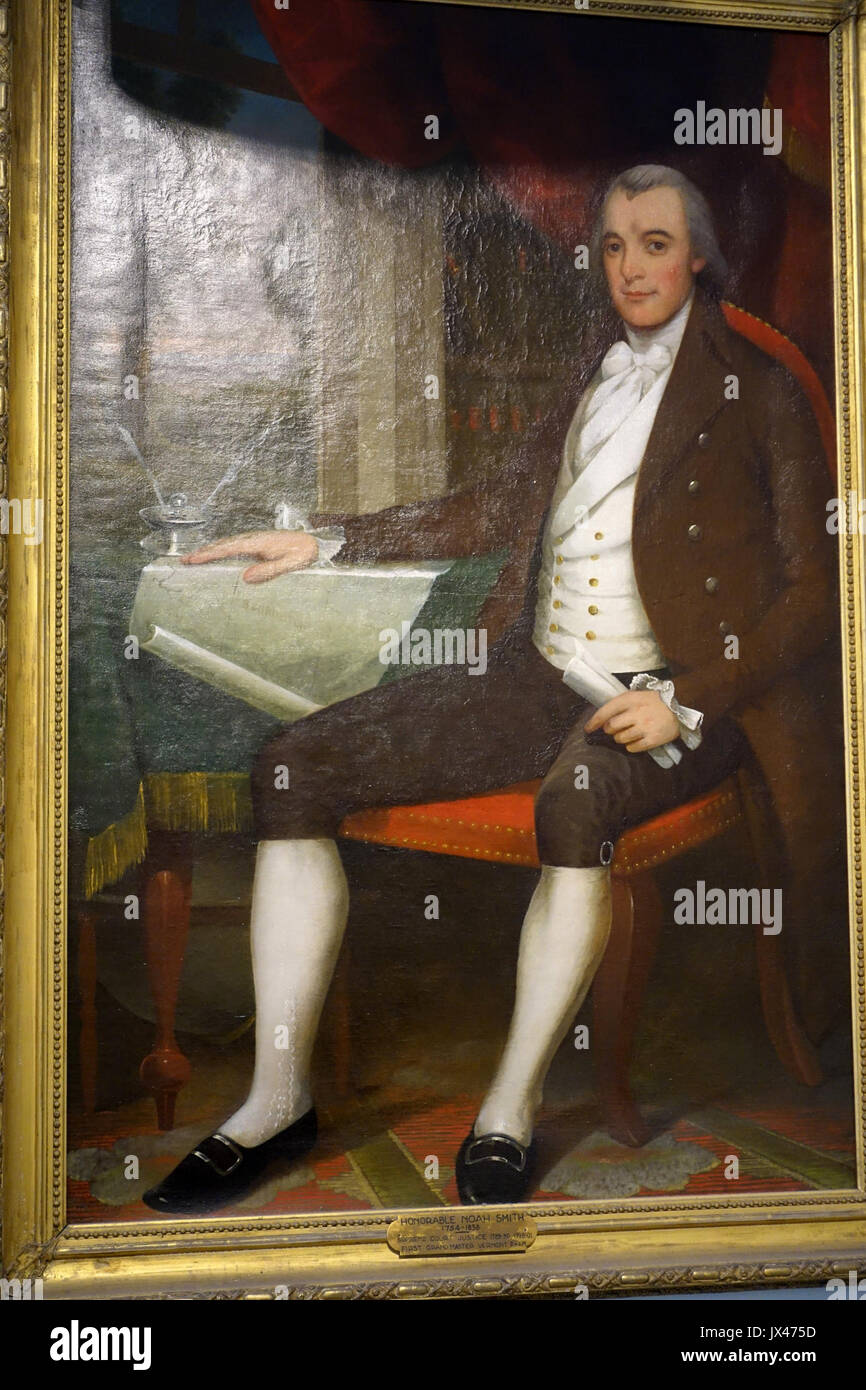 Onorevole Noah Smith (1754 1838), la Corte Suprema di Giustizia, primo Grand Master Vermont F AM Bennington Museum Bennington, VT DSC08509 Foto Stock