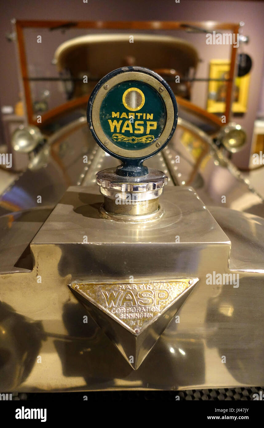 Martin Wasp Touring Car, view 7, progettati da Karl Hamlin Martin, realizzato da Martin Wasp Corporation, c 1924, Bennington VT Bennington Museum Bennington, VT DSC09070 Foto Stock