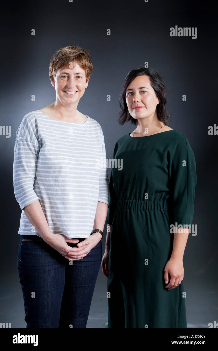 Edinburgh, Regno Unito. Il 15 agosto, 2017. Anna Magnusson, scrittore, broadcaster e produttori con Jessica Lee, il canadese e cinese e scrittore britannico, che appaiono alla Edinburgh International Book Festival. Credito: GARY DOAK/Alamy Live News Foto Stock