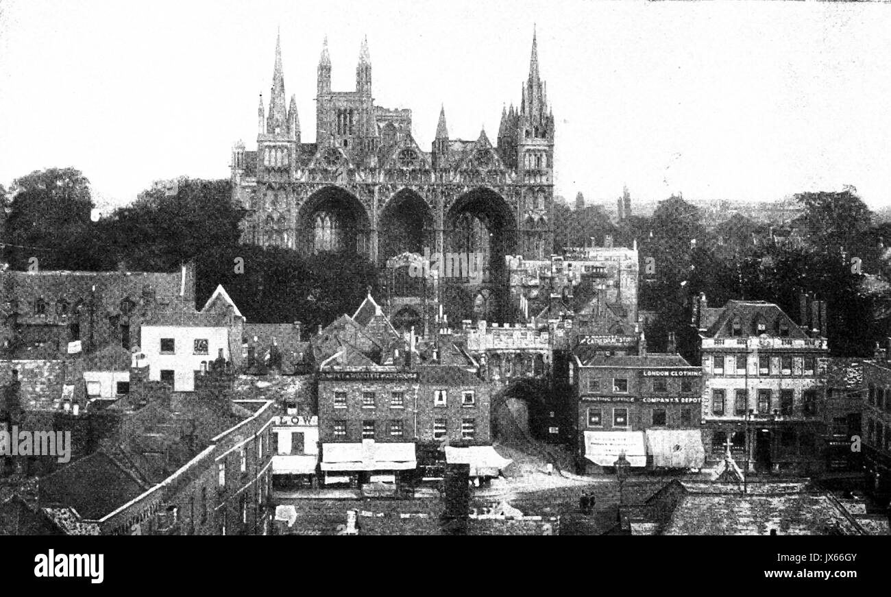 Peterborough, Cambridgeshire, Inghilterra in 1920 Foto Stock