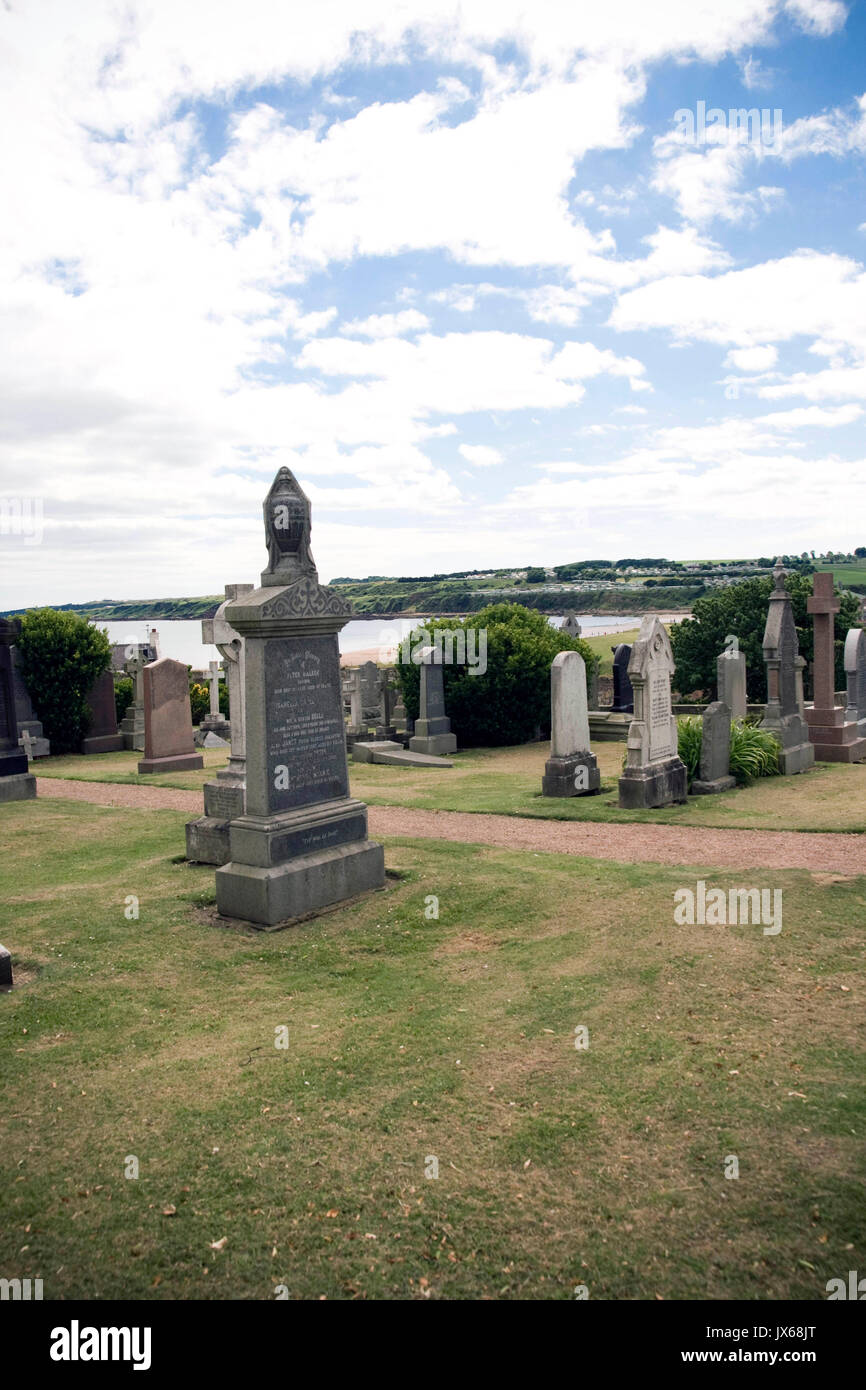 Vista della sepoltura al St Andrews cattedrale, Fife. Foto Stock