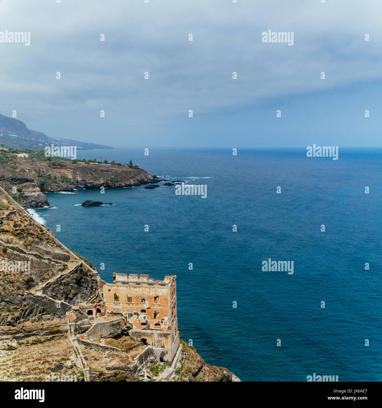 Una breve passeggiata costiera alla Galeria La Fajana, Los Realejos, Santa Cruz de Tenerife, Spagna, in estate 2017 Foto Stock